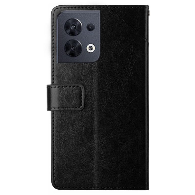 Folio Cover Oppo Reno 8 Stile Pelle Geo Y Design