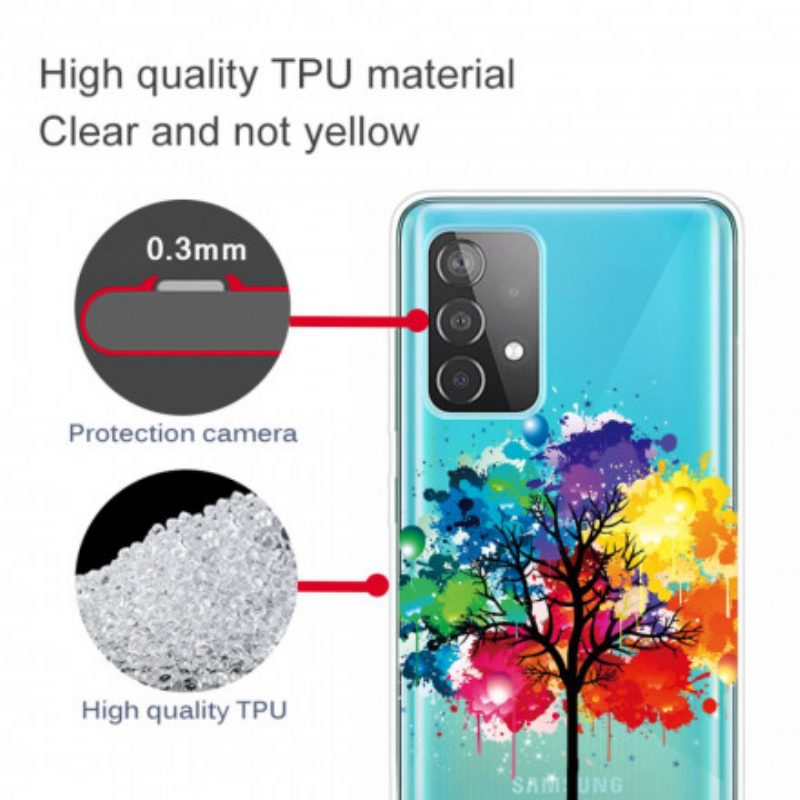 Cover Samsung Galaxy A32 Albero Dell'acquerello Senza Soluzione Di Continuità