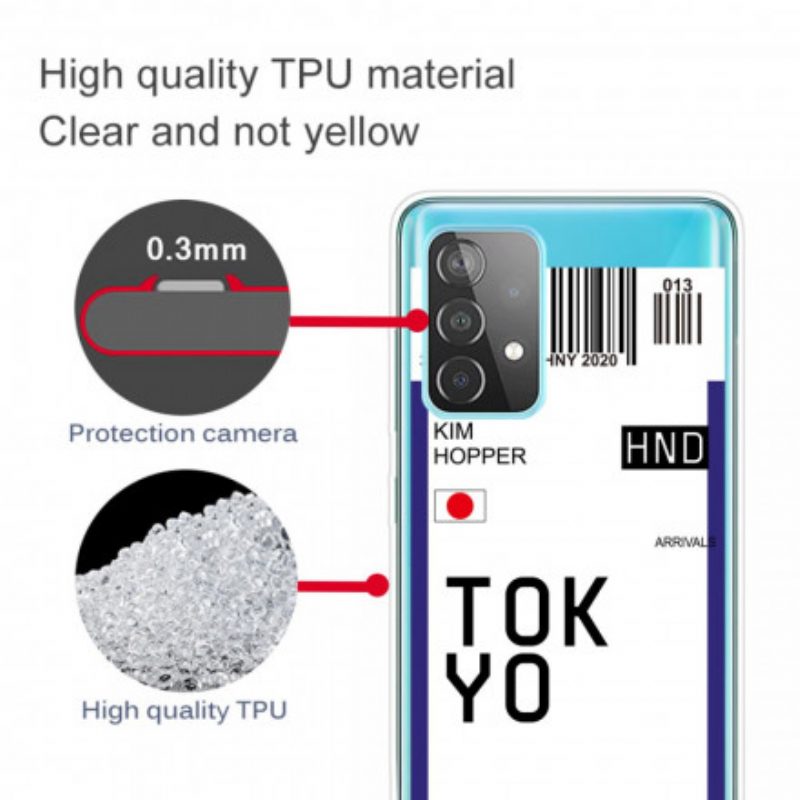 Cover Samsung Galaxy A32 Carta D'imbarco Per Tokyo