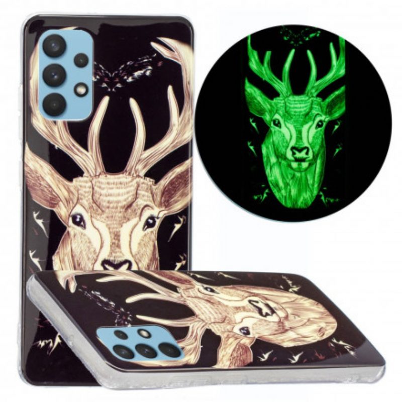 Cover Samsung Galaxy A32 Cervo Maestoso Fluorescente