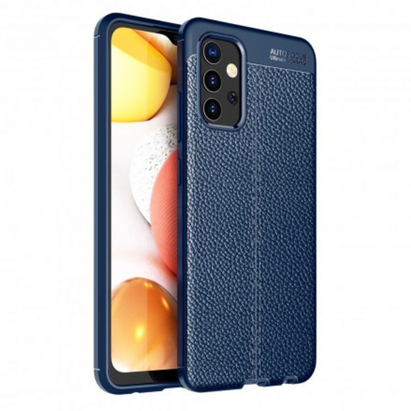 Cover Samsung Galaxy A32 Doppia Linea Litchi Effetto Pelle