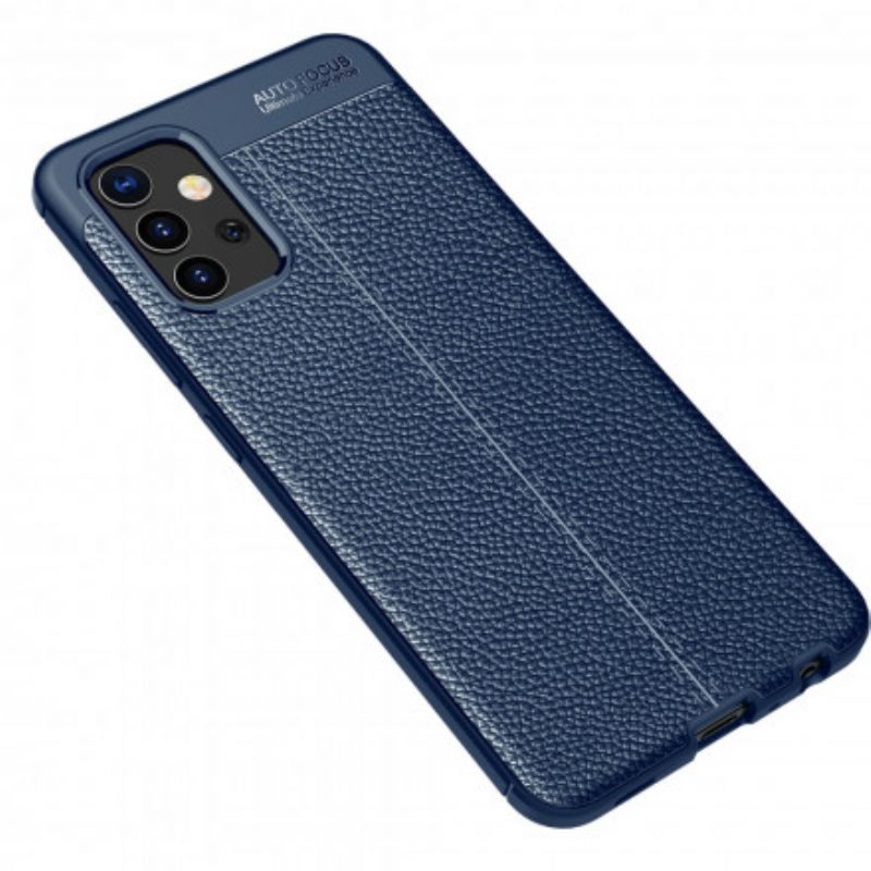 Cover Samsung Galaxy A32 Doppia Linea Litchi Effetto Pelle