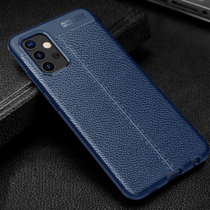 Cover Samsung Galaxy A32 Doppia Linea Litchi Effetto Pelle