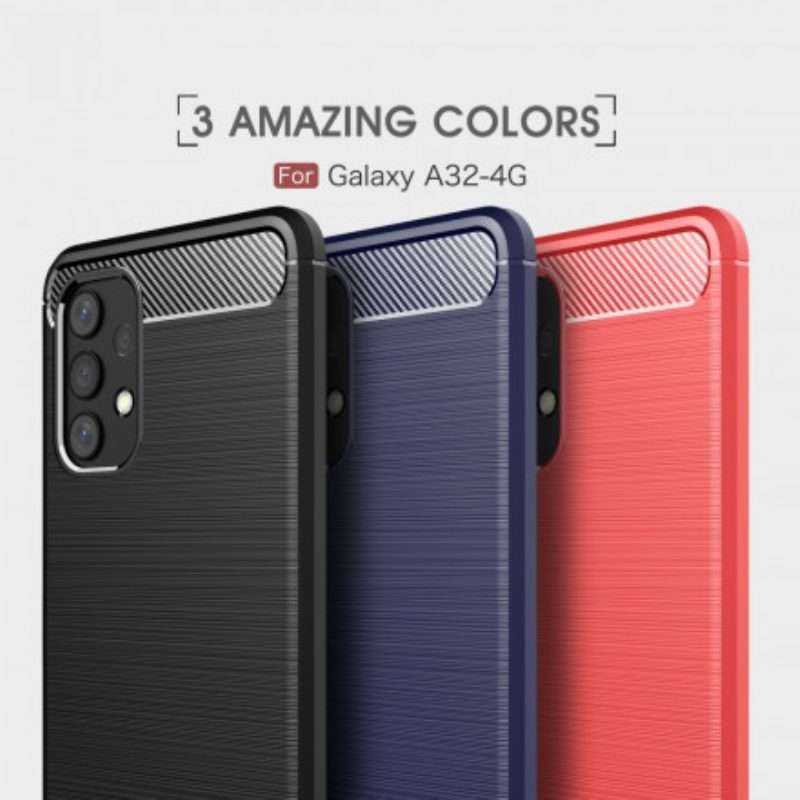 Cover Samsung Galaxy A32 Fibra Di Carbonio Spazzolata