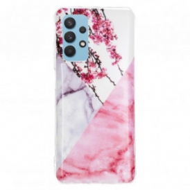 Cover Samsung Galaxy A32 Fiore Di Susino Marmorizzato