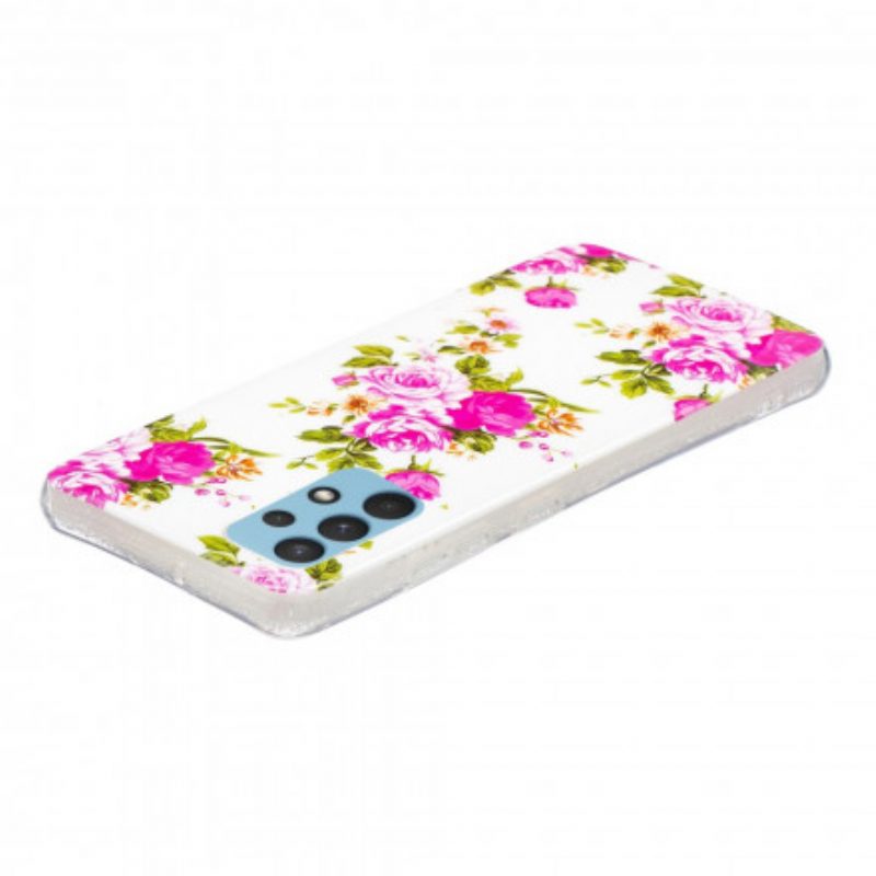 Cover Samsung Galaxy A32 Fiori Liberty Fluorescenti