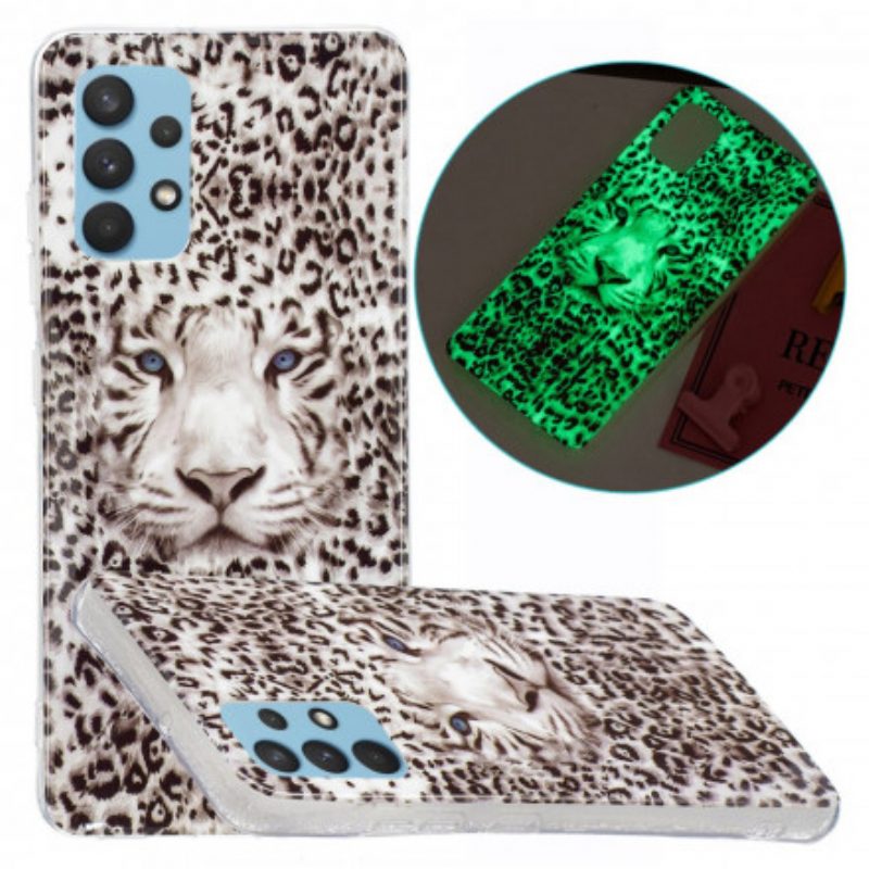 Cover Samsung Galaxy A32 Leopardo Fluorescente