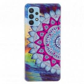 Cover Samsung Galaxy A32 Mandala Colorato Fluorescente