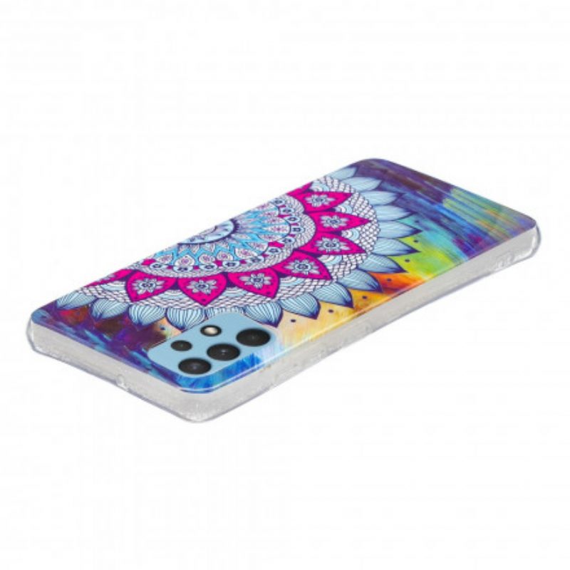 Cover Samsung Galaxy A32 Mandala Colorato Fluorescente