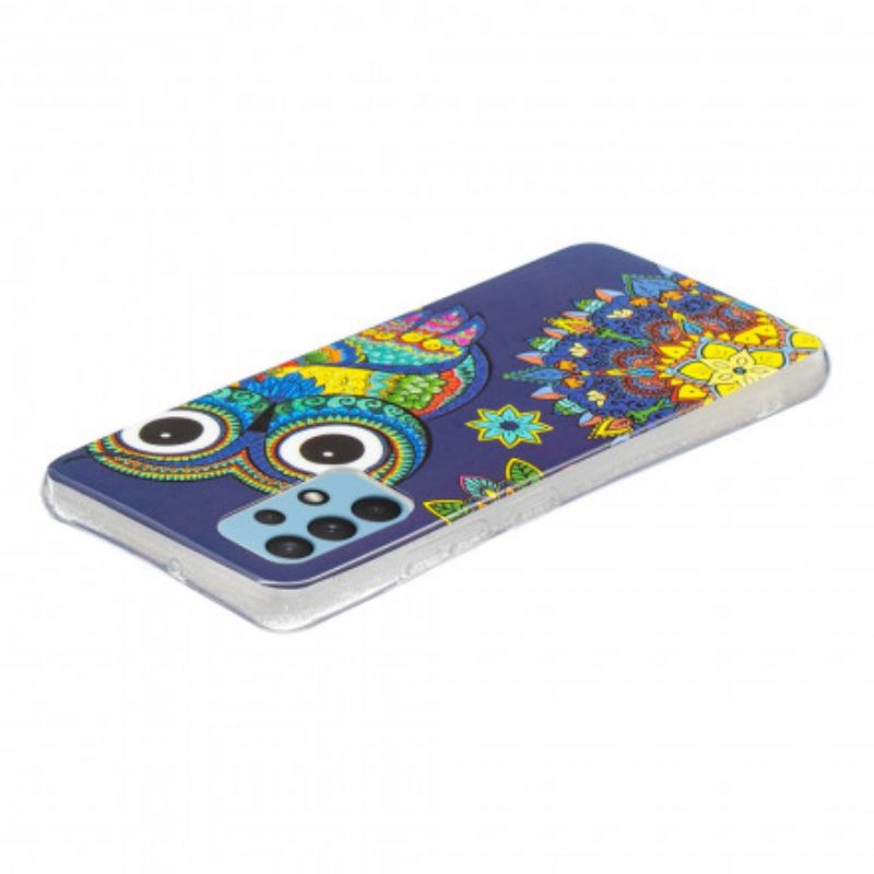 Cover Samsung Galaxy A32 Mandala Gufo Fluorescente