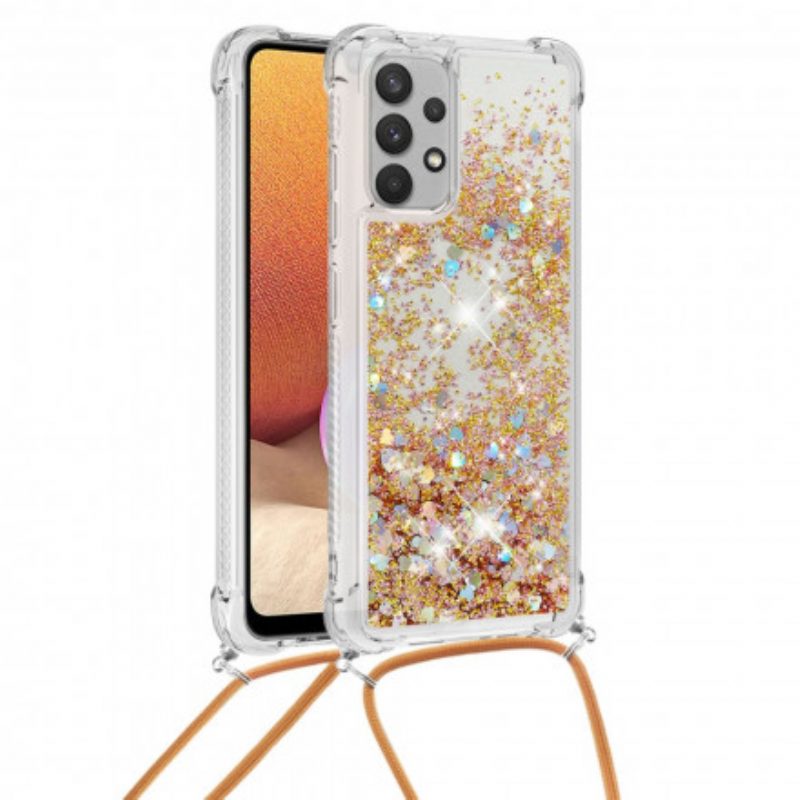 Cover Samsung Galaxy A32 Paillettes Con Coulisse