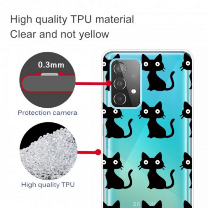 Cover Samsung Galaxy A32 Più Gatti Neri