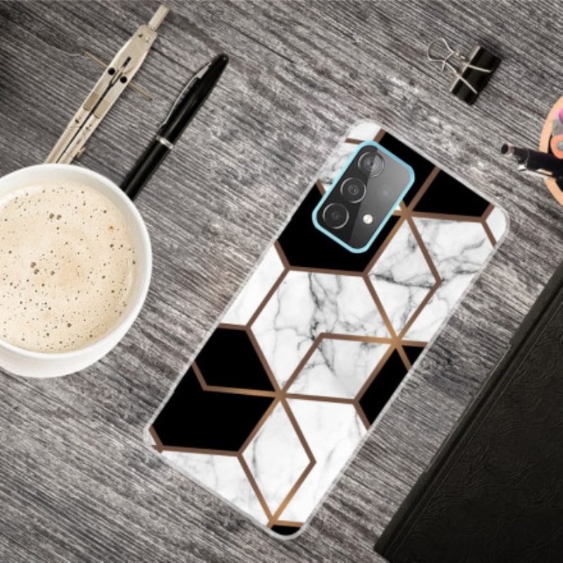 Cover Samsung Galaxy A32 Rifiuta Il Marmo Geometrico