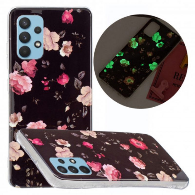 Cover Samsung Galaxy A32 Serie Floreale Fluorescente