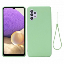 Cover Samsung Galaxy A32 Silicone Liquido Con Cordino