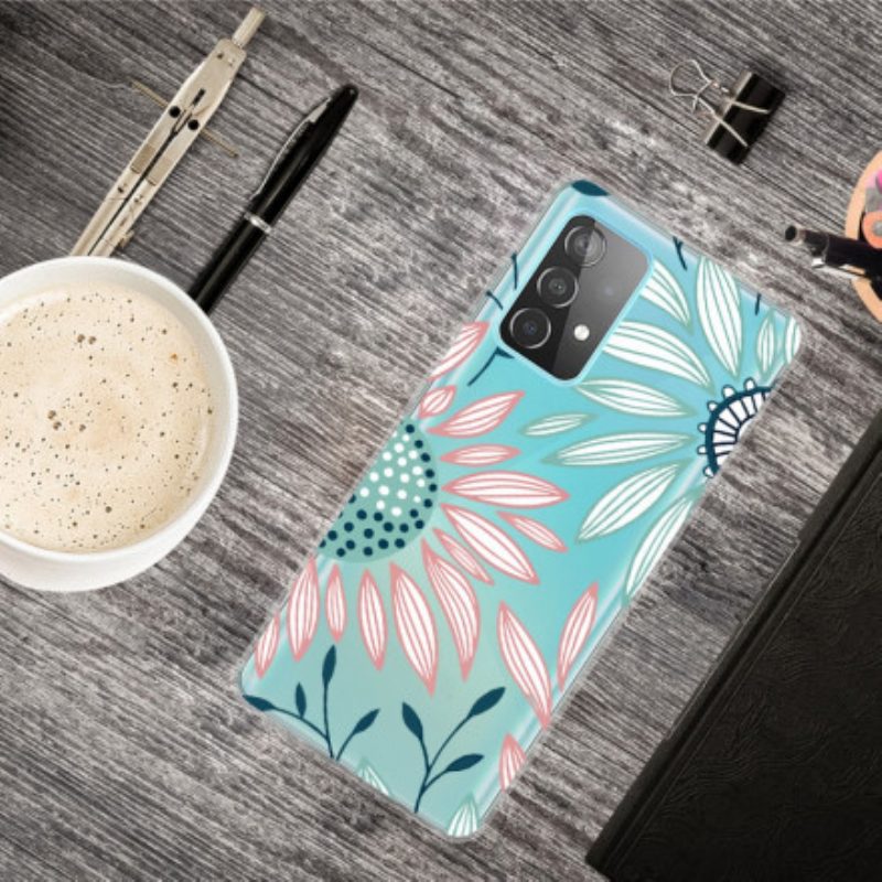 Cover Samsung Galaxy A32 Un Fiore Trasparente