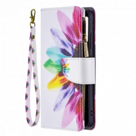 Custodia A Portafoglio Samsung Galaxy A32 Tasca Con Zip A Fiore