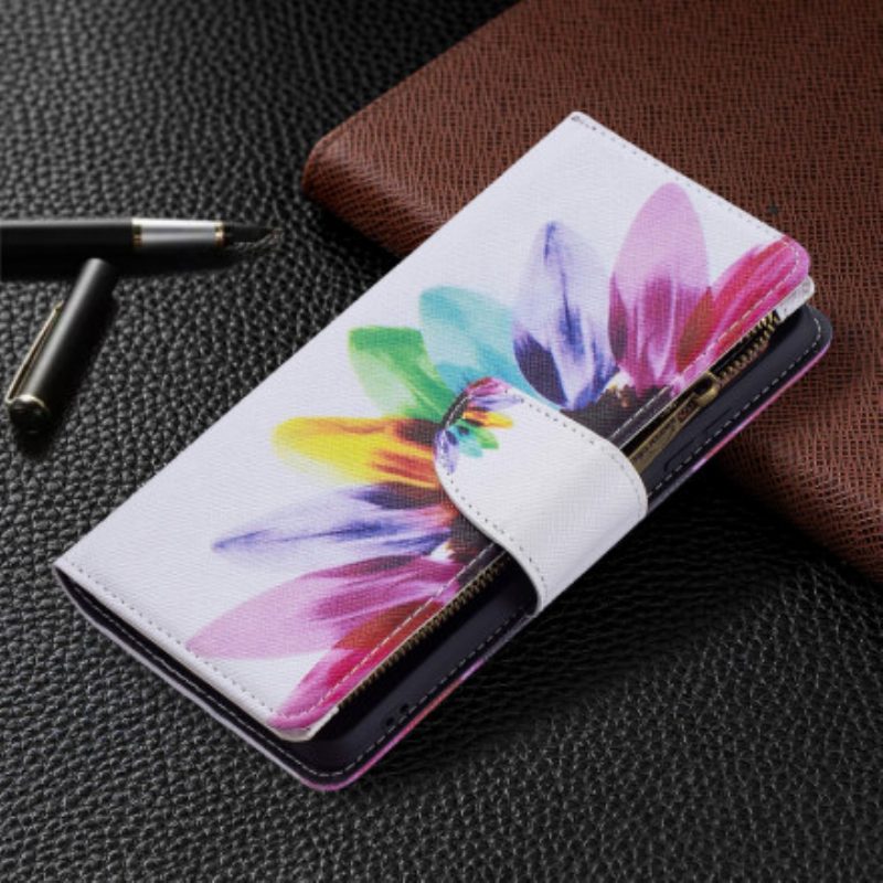 Custodia A Portafoglio Samsung Galaxy A32 Tasca Con Zip A Fiore