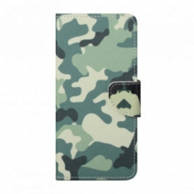 Custodia in pelle Samsung Galaxy A32 Camuffamento Militare