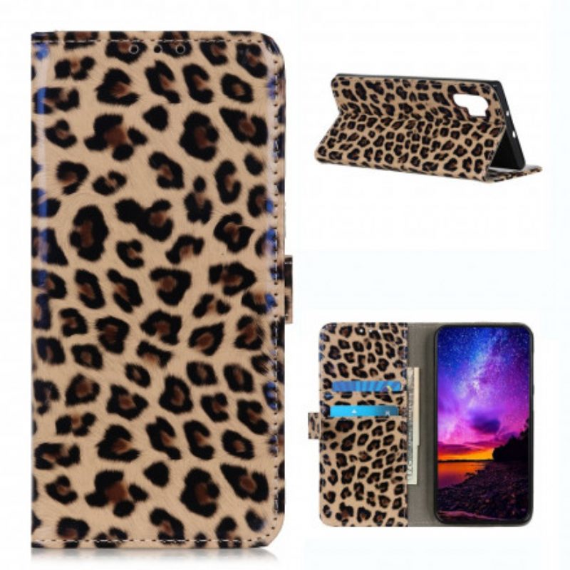 Custodia in pelle Samsung Galaxy A32 Leopardo Semplice