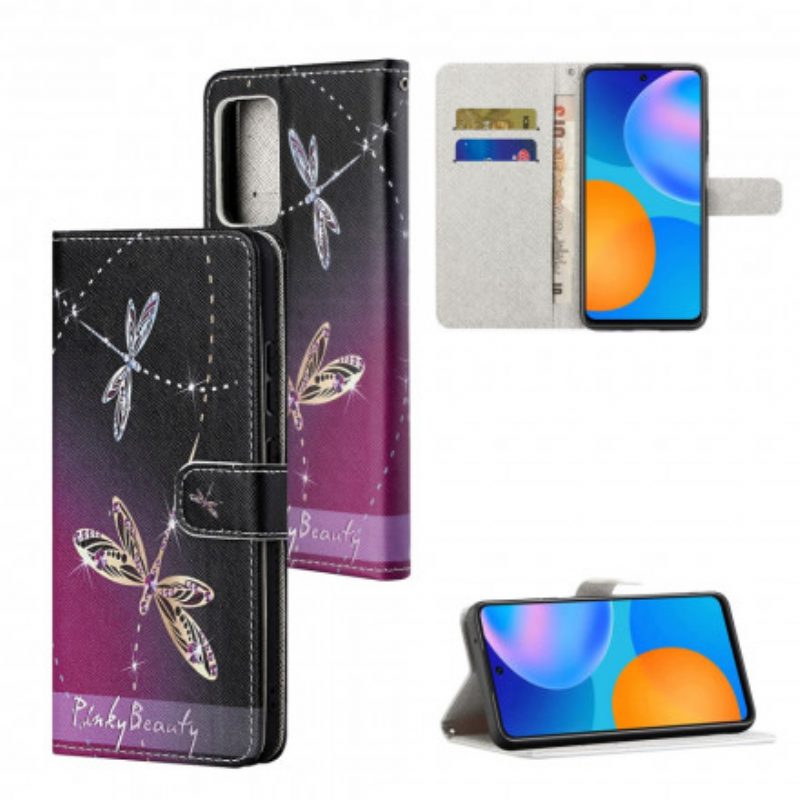 Custodia in pelle Samsung Galaxy A32 Libellule Strappy