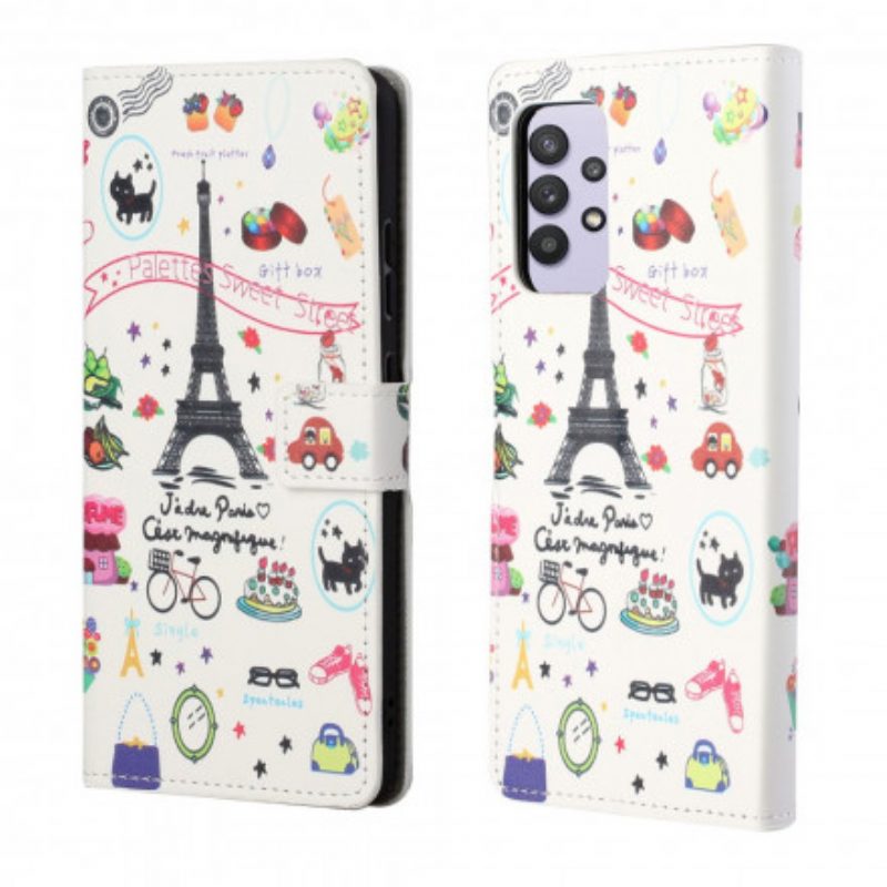 Folio Cover Samsung Galaxy A32 Amo Parigi