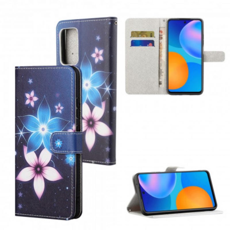 Folio Cover Samsung Galaxy A32 Cinturino Lunare Fiori