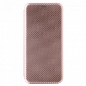 Folio Cover Samsung Galaxy A32 Custodia in pelle Fibra Di Carbonio