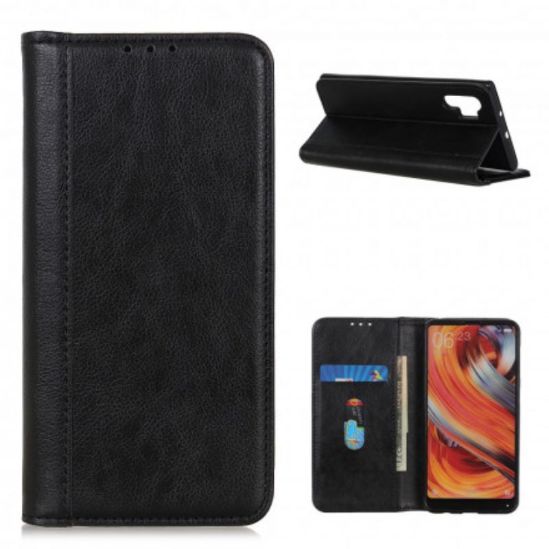 Folio Cover Samsung Galaxy A32 Custodia in pelle Litchi Business Crosta Di Cuoio