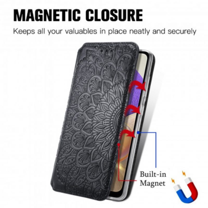 Folio Cover Samsung Galaxy A32 Custodia in pelle Mandala