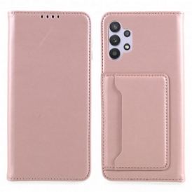 Folio Cover Samsung Galaxy A32 Custodia in pelle Supporto Per Portacarte