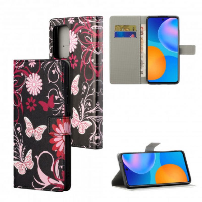 Folio Cover Samsung Galaxy A32 Farfalle E Fiori