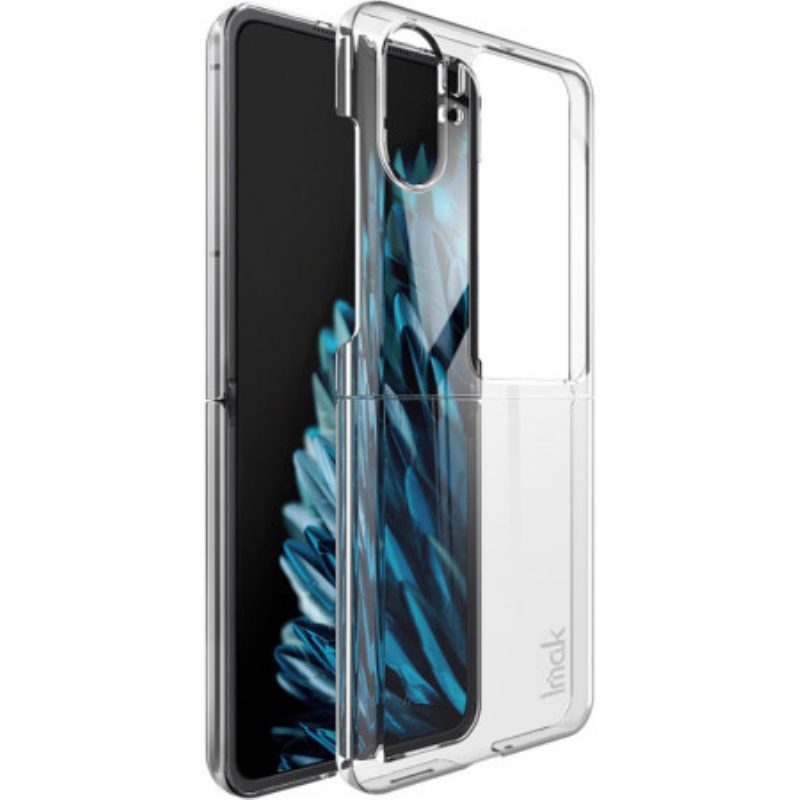 Folio Cover Oppo Find N2 Flip Custodia in pelle Imak Trasparente