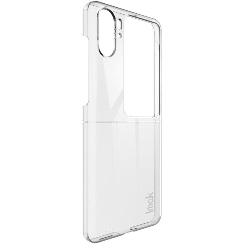 Folio Cover Oppo Find N2 Flip Custodia in pelle Imak Trasparente