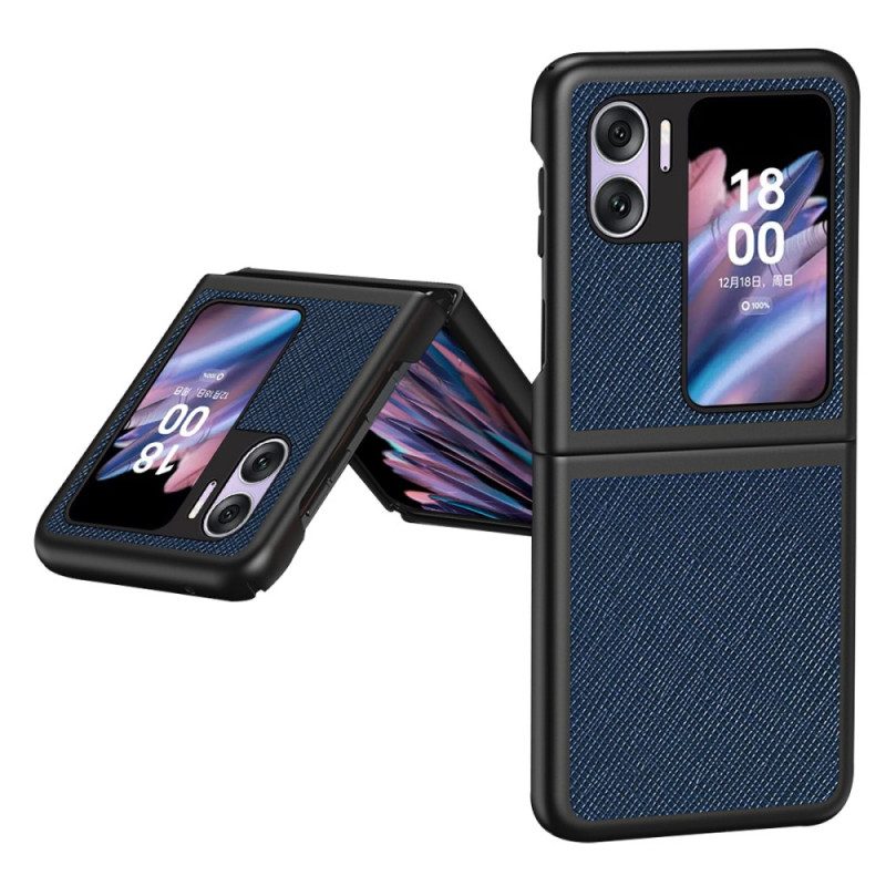 Folio Cover Oppo Find N2 Flip Custodia in pelle Stile In Pelle Martellata