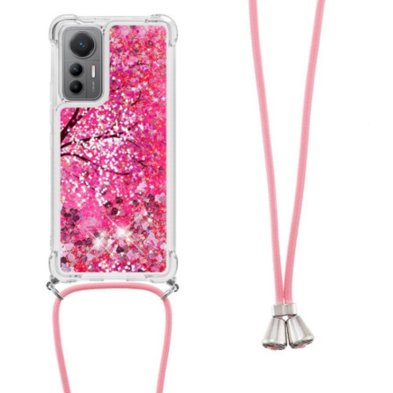 Cover Xiaomi 12 Lite Albero Con Coulisse Di Paillettes