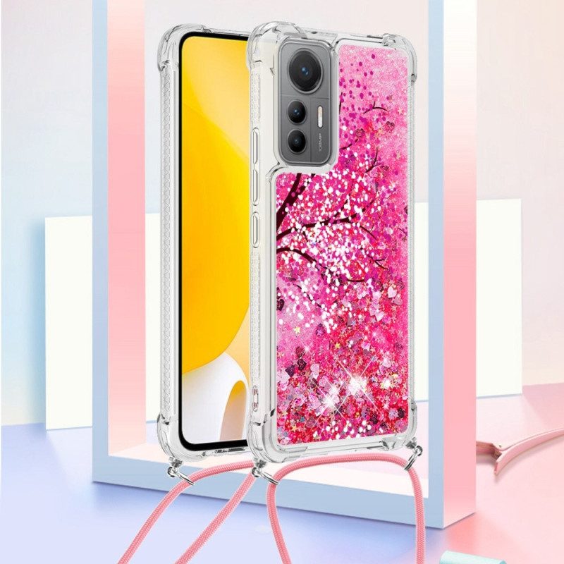 Cover Xiaomi 12 Lite Albero Con Coulisse Di Paillettes