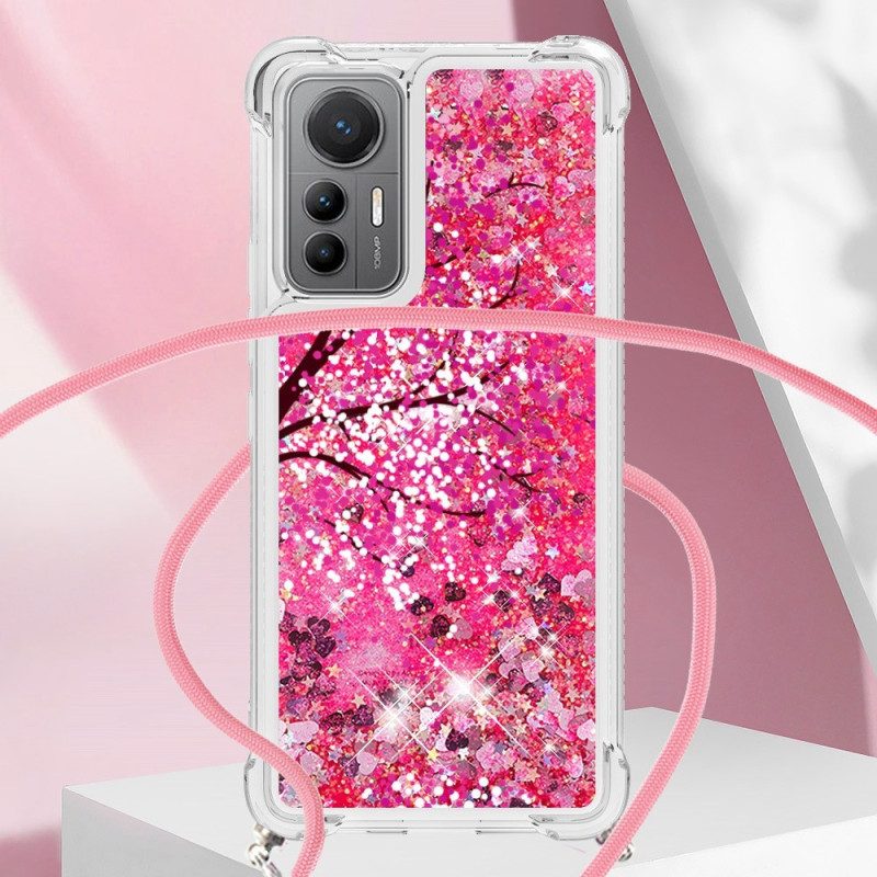 Cover Xiaomi 12 Lite Albero Con Coulisse Di Paillettes