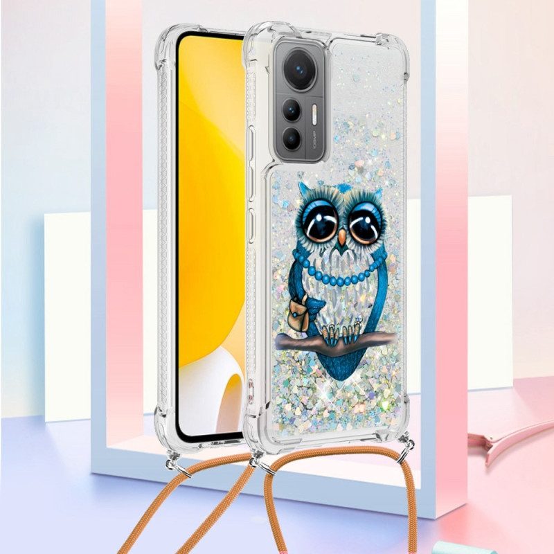 Cover Xiaomi 12 Lite Coulisse Con Paillettes Mrs. Gufo