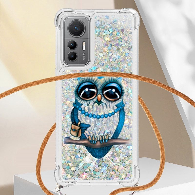 Cover Xiaomi 12 Lite Coulisse Con Paillettes Mrs. Gufo