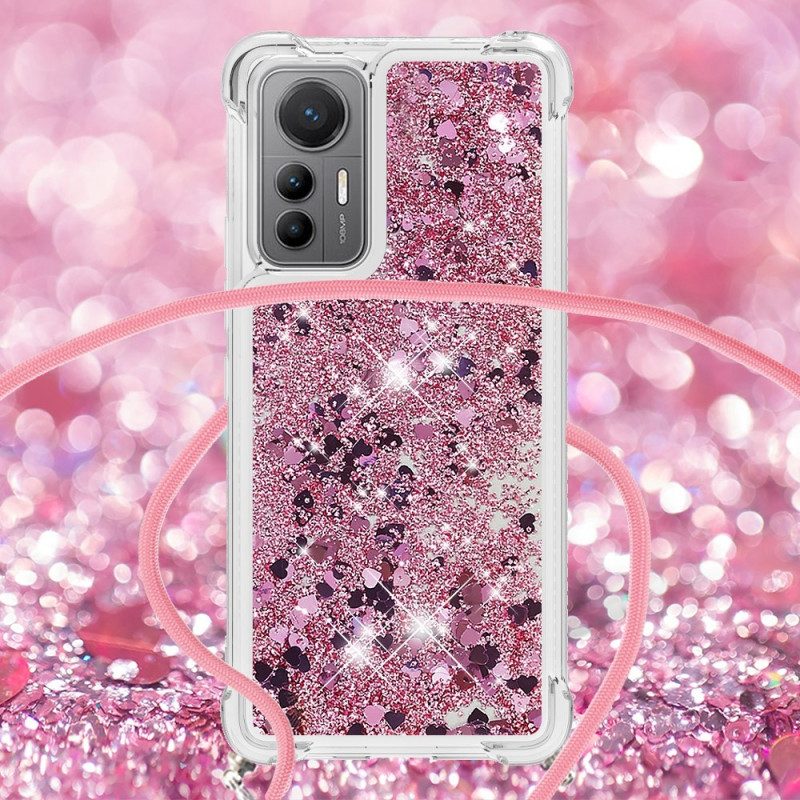 Cover Xiaomi 12 Lite Design Con Paillettes Con Coulisse