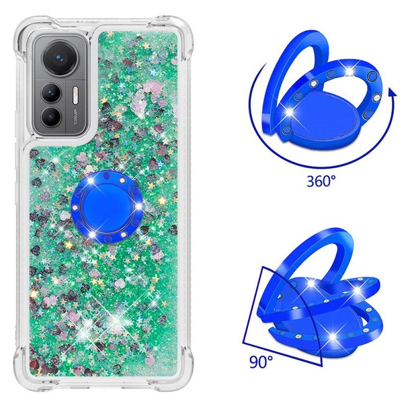 Cover Xiaomi 12 Lite Espositore Per Anelli Con Paillettes Colorate