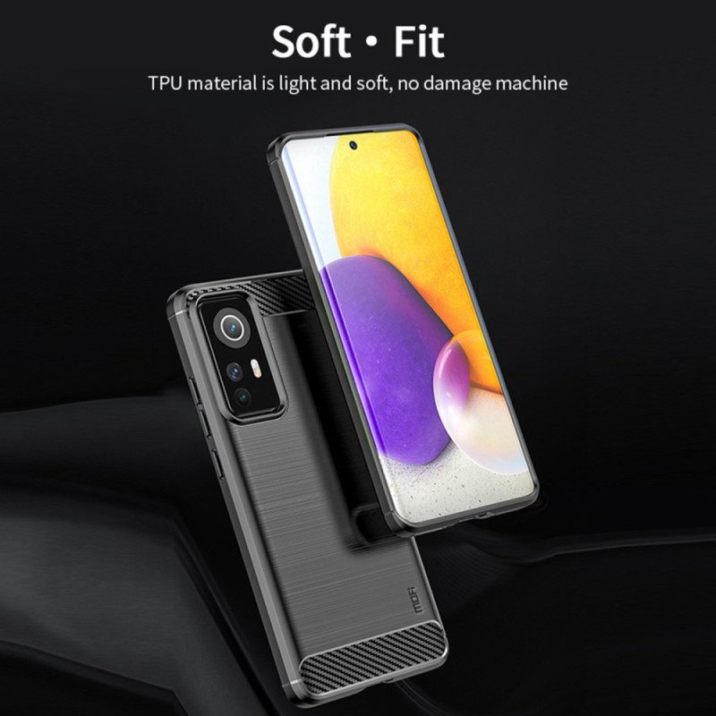 Cover Xiaomi 12 Lite Fibra Di Carbonio Spazzolata Mofi