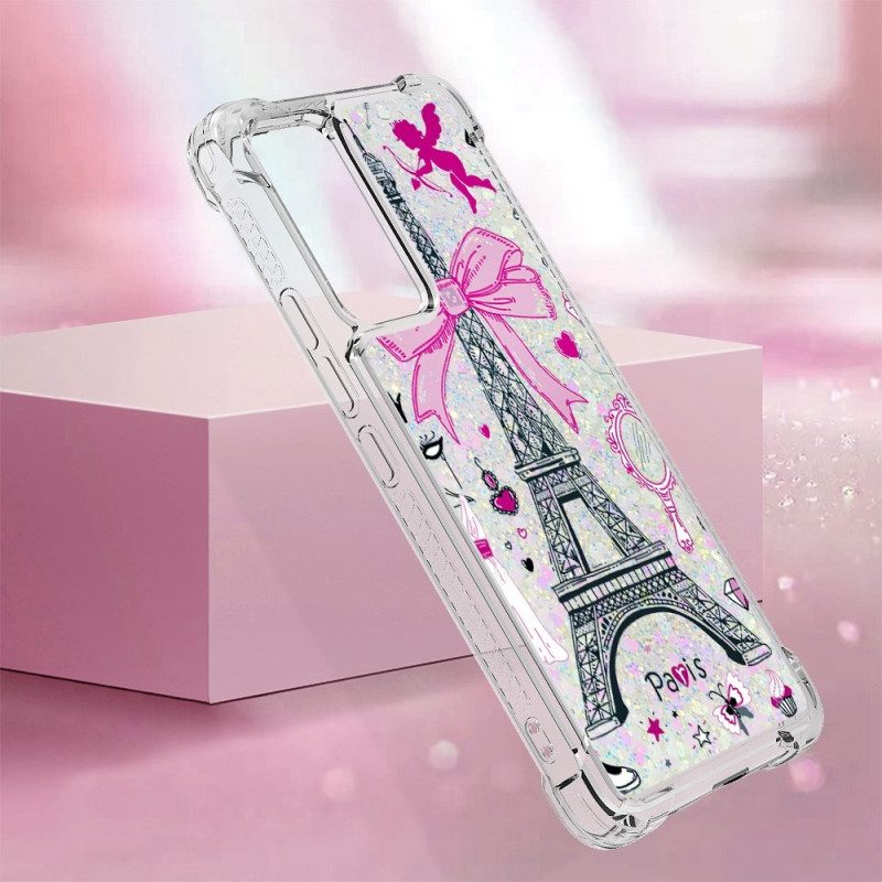 Cover Xiaomi 12 Lite Paillettes Torre Eiffel