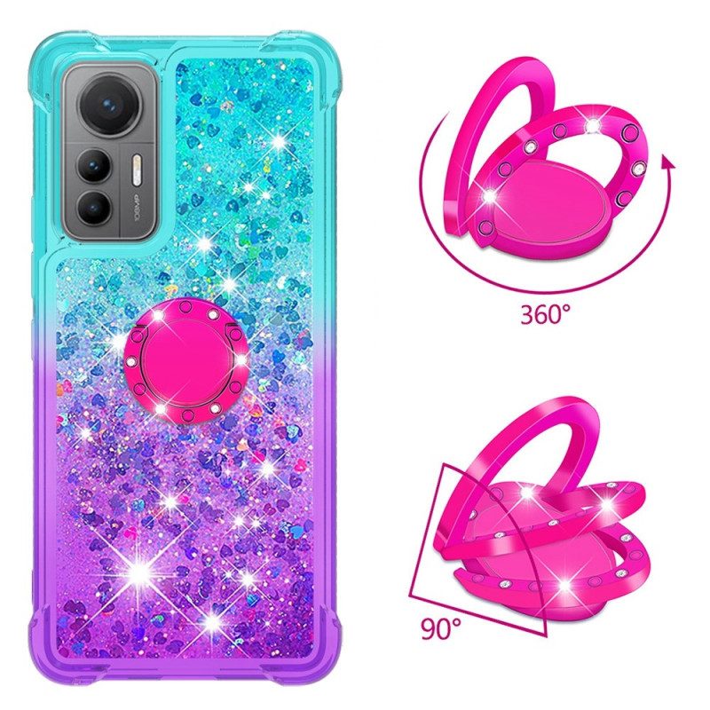 Cover Xiaomi 12 Lite Staffa Ad Anello Glitterata