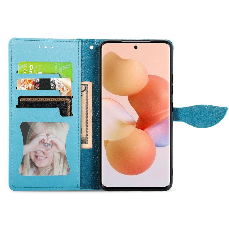 Custodia A Portafoglio Xiaomi 12 Lite Foglie Tribali