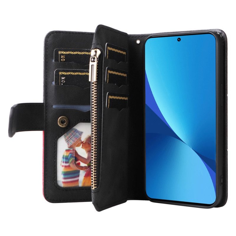 Custodia in pelle Xiaomi 12 Lite Bicolore Con Portamonete