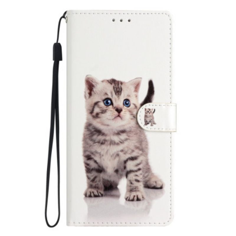 Custodia in pelle Xiaomi 12 Lite Gattino Strappy