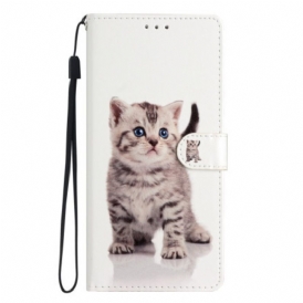 Custodia in pelle Xiaomi 12 Lite Gattino Strappy