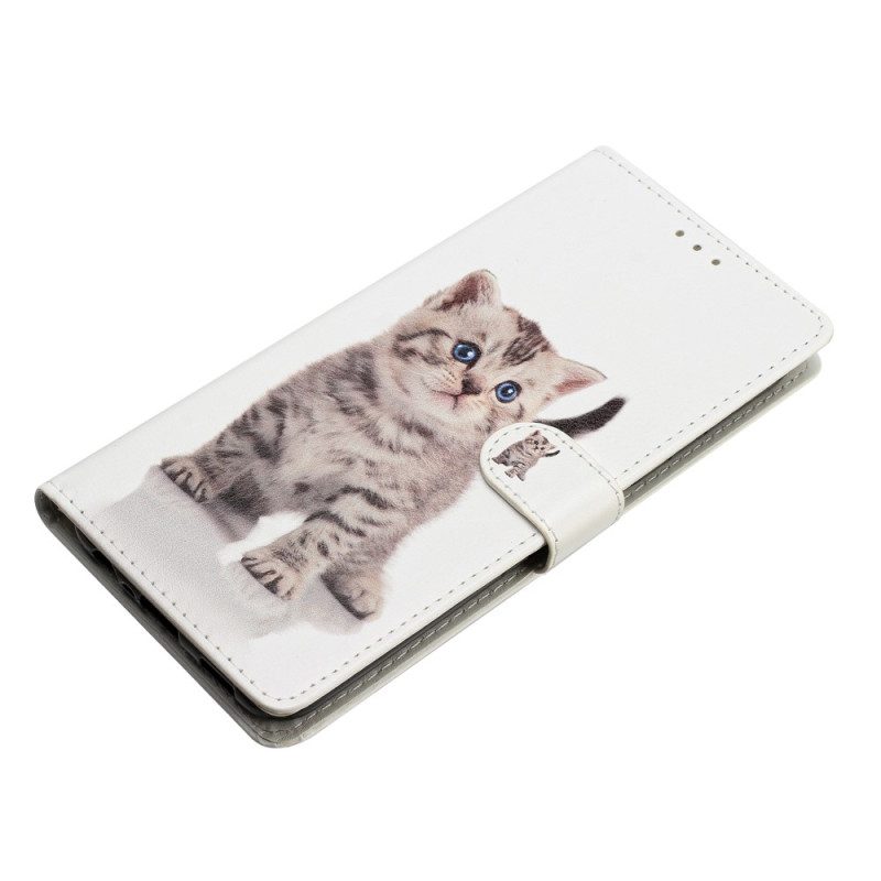 Custodia in pelle Xiaomi 12 Lite Gattino Strappy